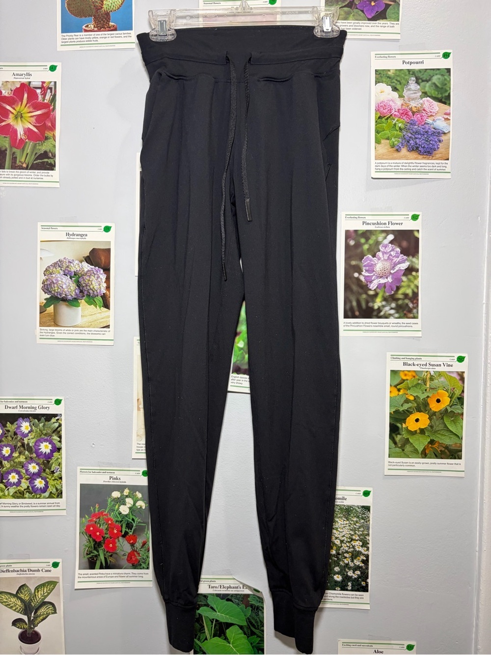 lululemon athletica Black Drawcord Tapered Joggers